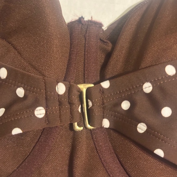 Time and Tru Brown and White Polka Dot Bra with Sweetheart Neckline - Picture 8 of 10